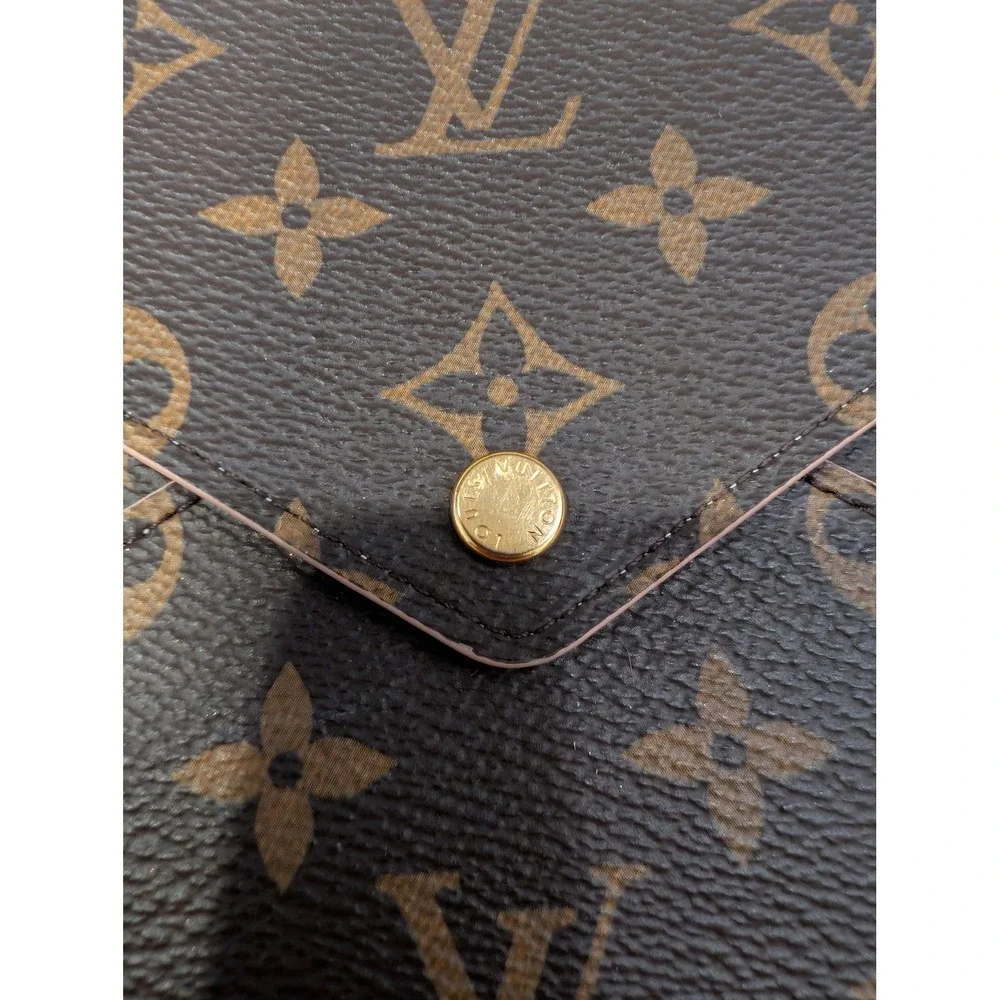 Louis Vuitton Kirigami Pochette Large Brown Monogram Rose Ballerine Envelope
